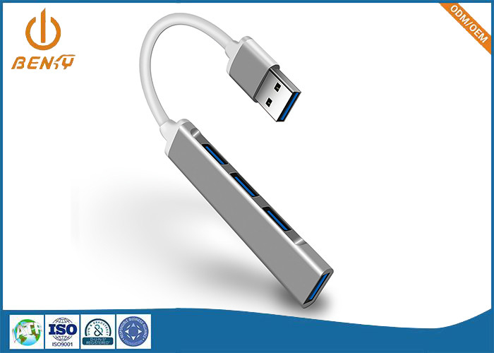 USB Konnektör İşleme Alüminyum Kabuk 6'sı 1 Arada Yerleştirme İstasyonu Adaptörü USB Çoklu Bağlantı Noktası Hub